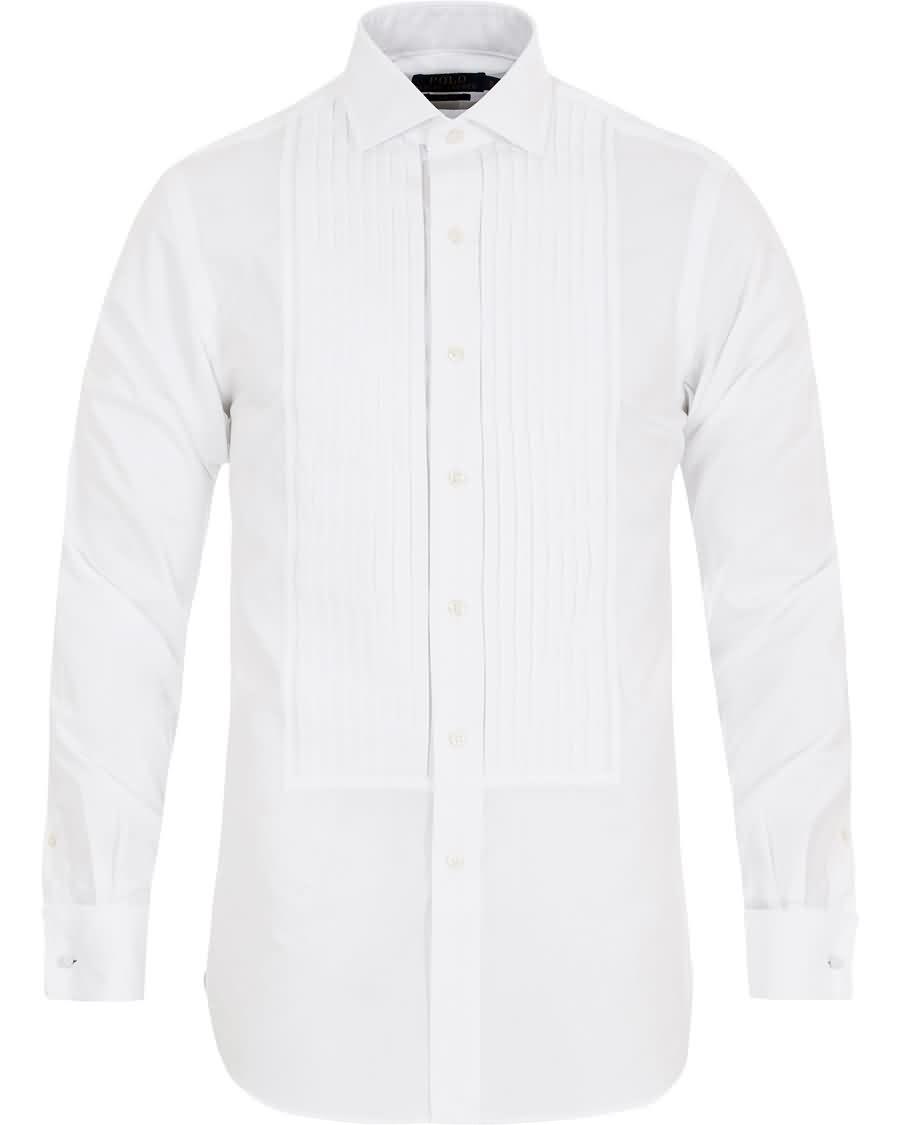 polo ralph lauren slim fit estate tuxedo shirt white Billige Klær l7f7g